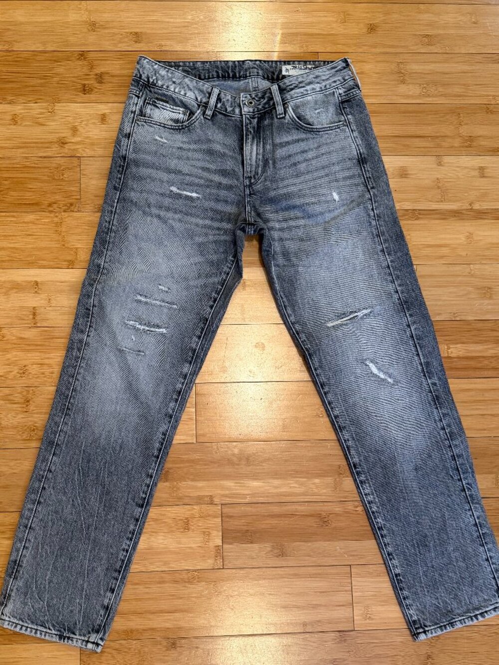 G-Star Raw Kate Boyfriend Womens Jeans Size 24x32 Gray Distressed Denim
